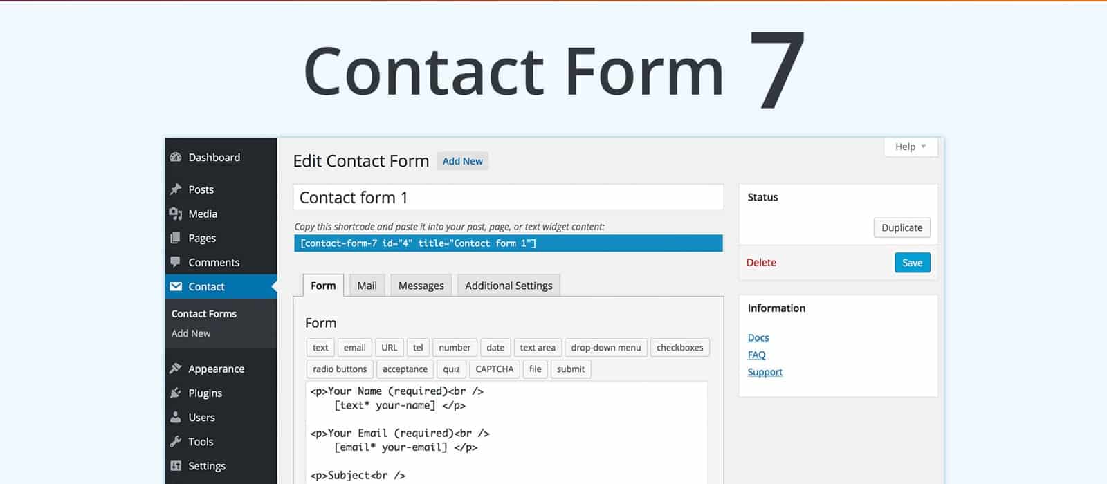 Plugin Contact Form 7